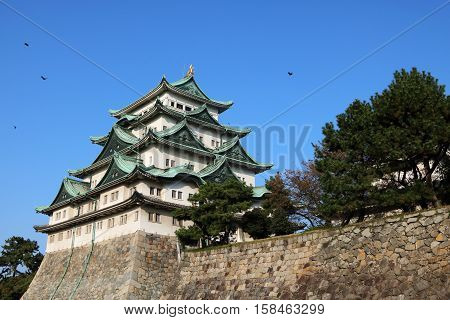 The main tower (Tenshu) of Nagoya Castle in Nagoya City Japan
