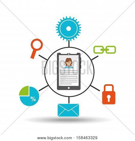 smartph technology social media concept vector illustration eps 10