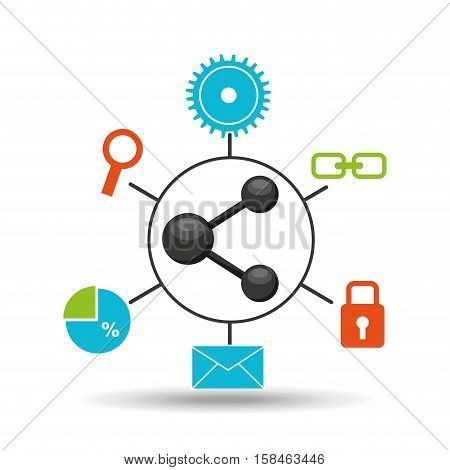 sharing symbol technology social media concept vector illustration eps 10