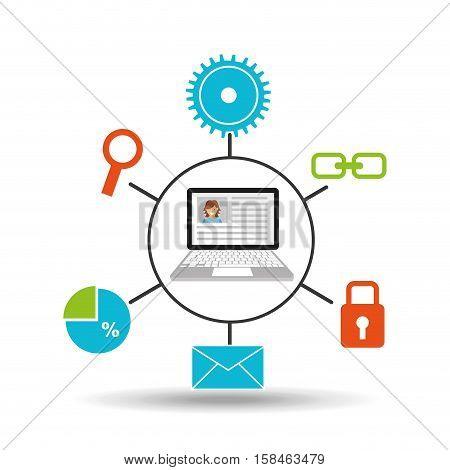 computer technology social media concept vector illustration eps 10