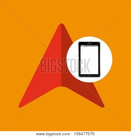 cursor mobile phone navigation vector illustration eps 10