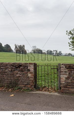Winslow, Buckinghamshire, United Kingdom, October 25, 2016: Winslow Show Showground With Entrance Fr