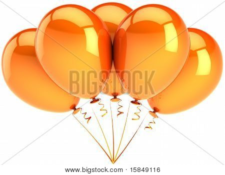 Party balloner samlede solrige orange