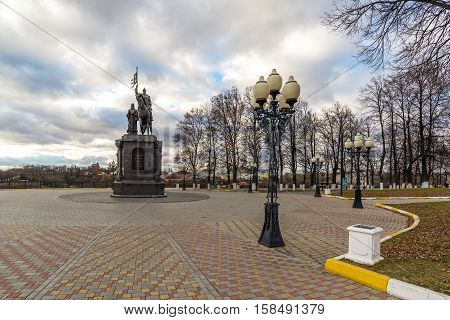 Vladimir, Russia - November 05.2015. The monument to a St. Prince Vladimir and Fedor