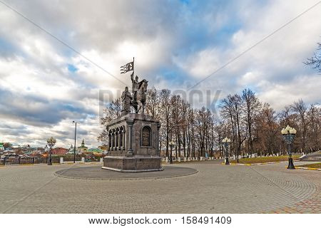 Vladimir, Russia - November 05.2015. The monument to a St. Prince Vladimir and Fedor