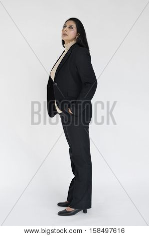 Woman Serious Studio Portarit Concept