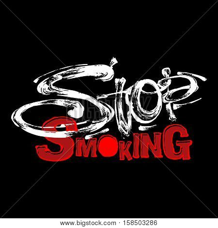 Stop Smoking Motivation Inscription Health Service Conсept.