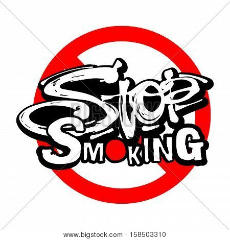 Stop Smoking Motivation Inscription Health Service Conсept.