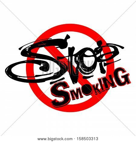 Stop Smoking Motivation Inscription Health Service Conсept.