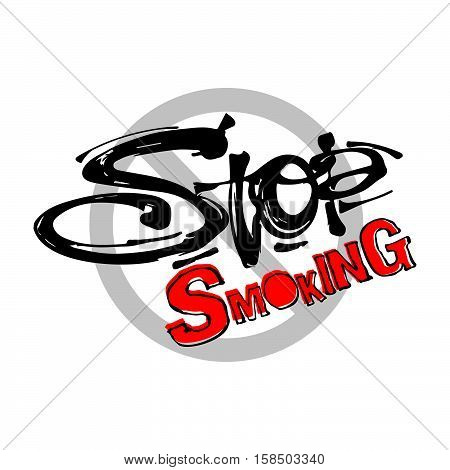 Stop Smoking Motivation Inscription Health Service Conсept.