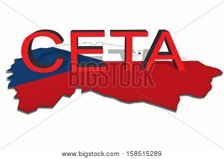 Ceta - Comprehensive Economic And Trade Agreement On Czech Republic Map