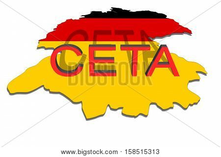 Ceta - Comprehensive Economic And Trade Agreement On  Germany  Map