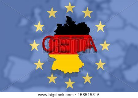 Ceta - Comprehensive Economic And Trade Agreement On  Euro Union And Germany  Map