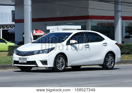 CHIANG MAI THAILAND - OCTOBER 27 2016: Private car Toyota Corolla Altis. On road no.1001 8 km from Chiangmai city.