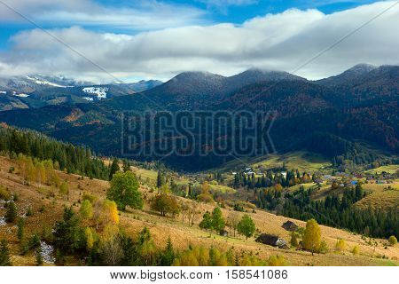 Autumn In Mountain Village Dzembronya