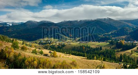 Autumn In Mountain Village Dzembronya