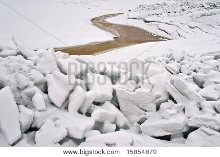 Ice at the seaside