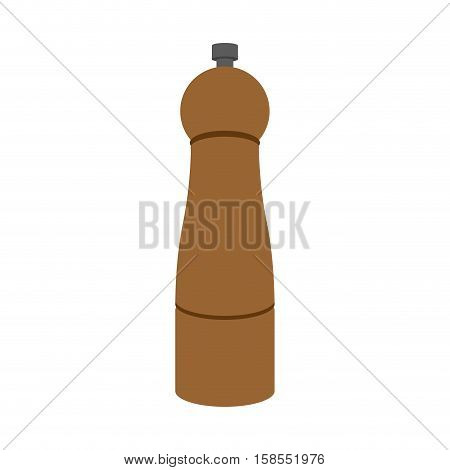 Pepperbox Pepper Mill Isolated. Accessory For Spices. Cutlery To Eat On White Background
