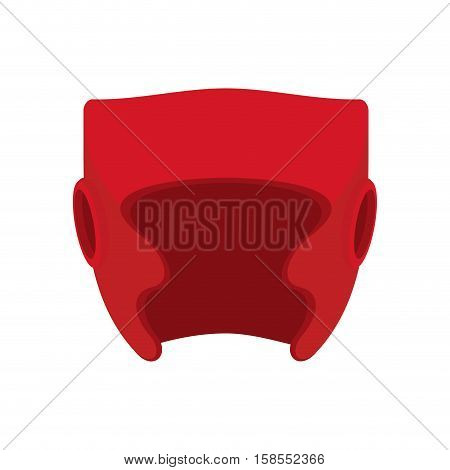 Boxing Helmet Red. Boxer Mask Isolated. Spor Accessory For Training