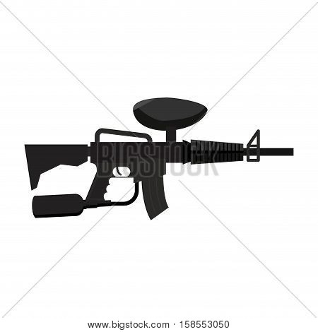 Paintball Gun Isolated. Sports Weapons. Play Rifle
