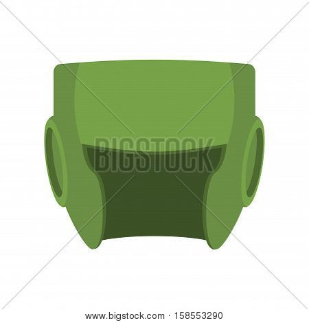Boxing Helmet Green. Boxer Mask Isolated. Spor Accessory For Training