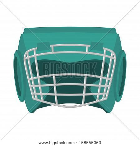 Boxing Helmet Green. Boxer Mask Isolated. Spor Accessory For Training