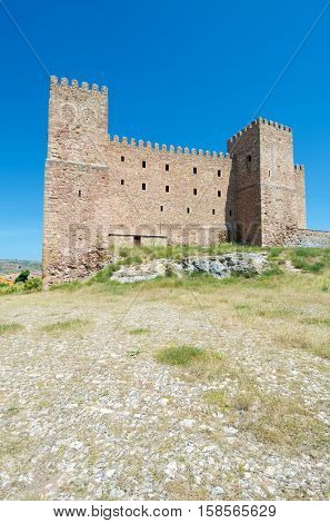 Siguenza Castle, of Arab origin was built in the 12th century is now Parador Nacional de Turismo, Guadalajara, Castilla La Mancha, Spain.