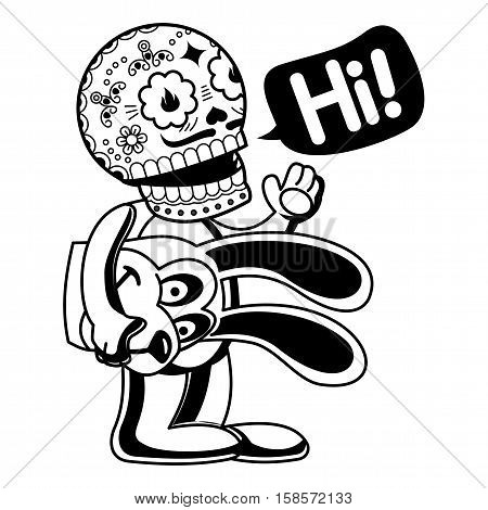 Vector Illustration Of Skeletons