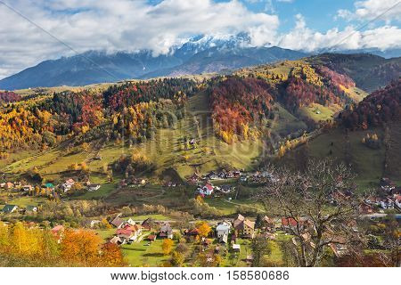 Fundata mountains region in Brasov county Romania