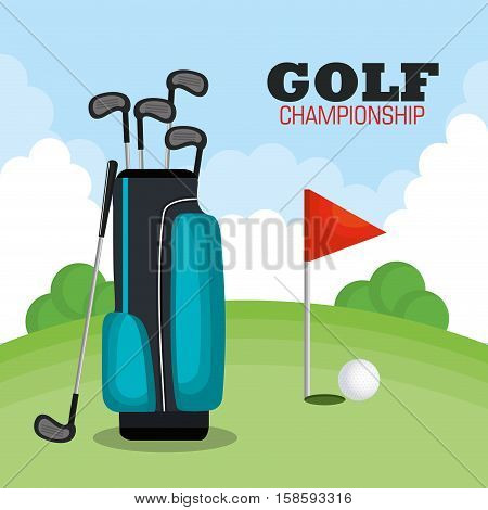 golf championship sport icon vector illustration design