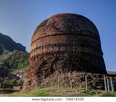 Shingardara Buddhist stupa in Swat valley Pakistan