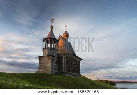 Arkhangelsk oblast a village Vershinino St. Nicholas chapel. Kenozero national Park