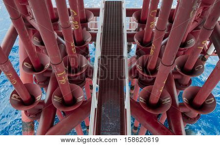 Offshore Industry oil and gas production petroleum pipeline.
