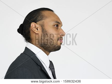 Man Cheerful Studio Portrait Concept
