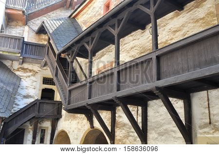 inside of stronghold Buchlov in Czech republic