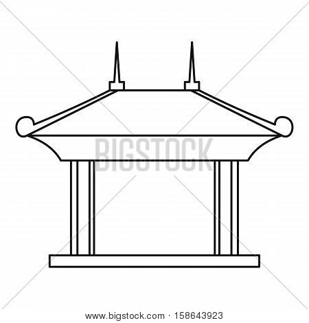 Pagoda pavilion icon. Outline illustration of pagoda pavilion vector icon for web