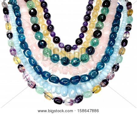 semigem bright necklace with bright crystals jewellery