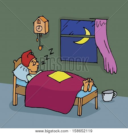 Man Sleeping At Home