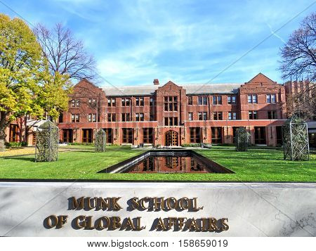 The Munk School in the University of Toronto in Toronto Canada November 18 2016