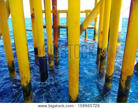 Offshore Industry oil and gas production petroleum pipeline.