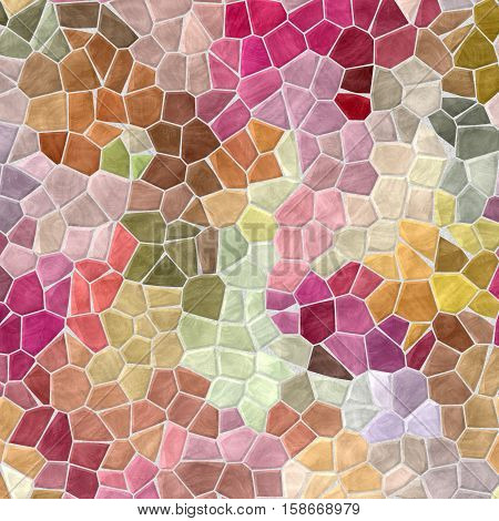 colored abstract marble irregular plastic stony mosaic pattern texture background with gray grout - multicolored pastel colors