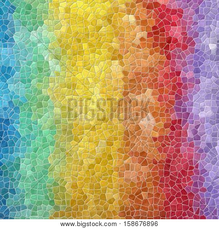 vertical striped rainbow colored abstract marble irregular plastic stony mosaic pattern texture background with gray grout - full color spectrum