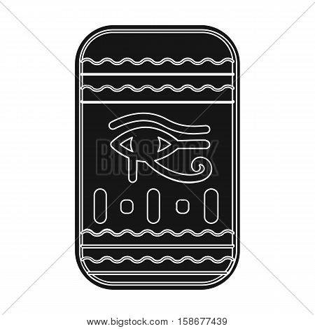 Eye of Horus icon in black style isolated on white background. Ancient Egypt symbol vector illustration.