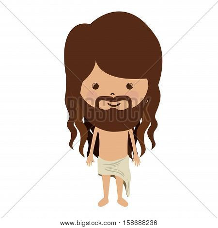 avatar jesus christ with stole vector illustration