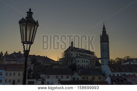 Litomerice Town Palaces In Sunset Time With Nice Colors