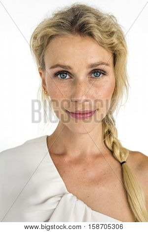 Woman Smiling Happiness Portrait Concept