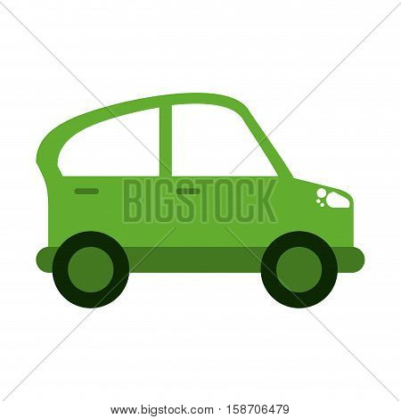 green car transport industry contamination icon vector illustration eps 10