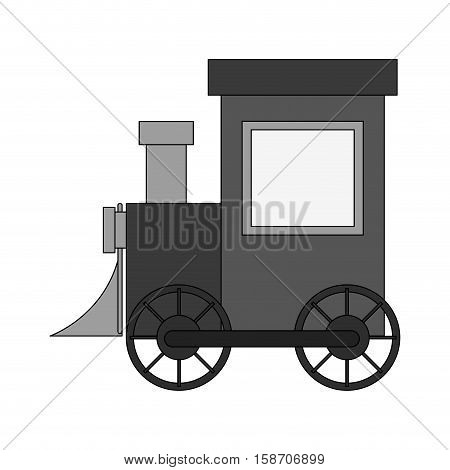 Train toy icon. Childhood play game and object theme. Isolated design. Vector illustration