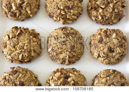 Delicious Almond Cookies Served on a White Plate