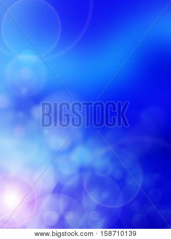 light blue bokeh background made from white lights